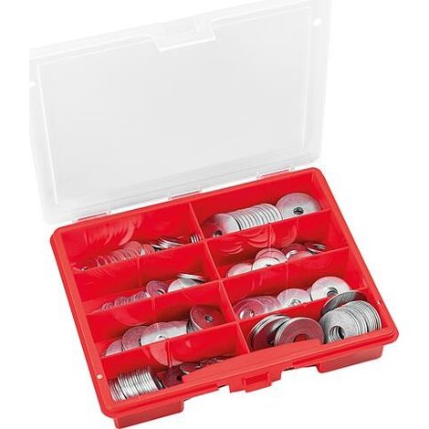 Mallette d’assortiment de rondelles, 200 pièces