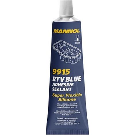 SELLADOR DE JUNTAS MANNOL - SELLO DE SILICONA - AZUL 85G (SUSTITUYE A LAS JUNTAS) (9915) (144)