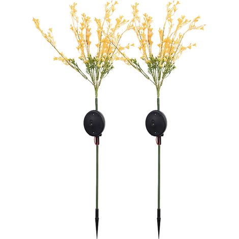 Lanterne Solaire Forme De Fleur De Colza - Éclairage De Jardin Extérieur Avec Capteur Crépusculaire - Résistant À L'Eau IP44 - Pour Cour, Pelouse, Terrasse, Allée - 1 Pièce (1/5)
