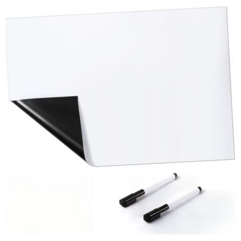A3 Magnetic Whiteboard, Dry Erase Magnetic Fridge Board for Fridge with 2 Marker Pens for Fridge Week Planner, Kitchen List, Magnetic Memo (1/4)