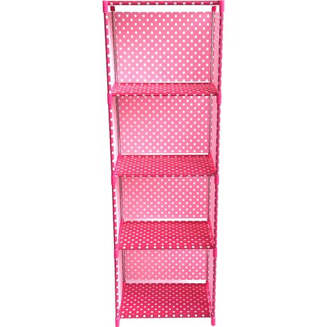Bibliothèque cubique à 4 niveaux, étagère multifonctionnelle pour livres, chaussures, jouets, plantes vertes et décorations. Idéale pour chambre, bureau ou cuisine. (1/3)
