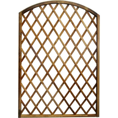 Pannello in legno di pino impregnato traliccio ad arco per recinzioni e decorazioni piante rampicanti LASA - 120x180 cm