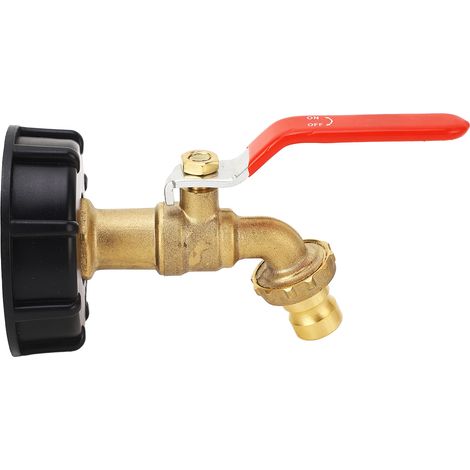 Adaptateur pour conteneur IBC, raccord en laiton 3/4 po, filetage grossier, pour réservoir d'eau de 275 à 330 gallons, raccord de vanne pour tuyau d'arrosage