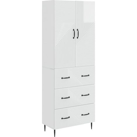 Set di armadi 2 pcs Bianco Lucido 66 x 34,5 x 90 cm vidaXL
