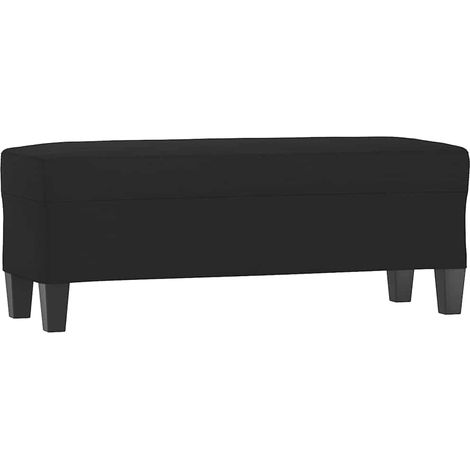 Banco de tela de microfibra negro 100x35x41 cm vidaXL