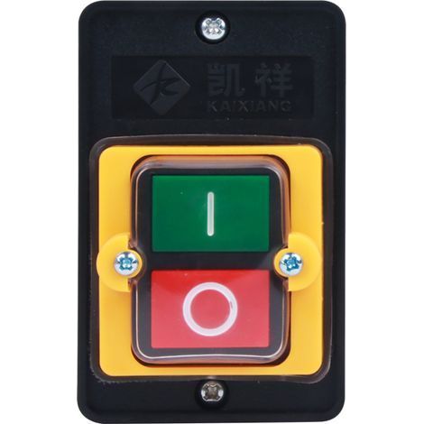 Interrupteur à bouton-poussoir étanche 220V/380V 10A – Commande directe pour équipements industriels – Boîtier ignifuge PC – Usage en milieu humide (1/4)