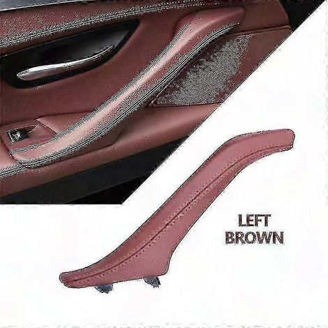 Garniture de poignée de porte intérieure en cuir, côté conducteur et passager, pour BMW Série 5 F10 F11 F18 520i 523i 525i 528i 535i, kit gauche et droit, remplacement d'habillage. (1/5)
