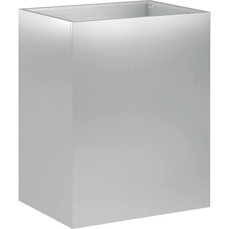 Garten-Pflanzgefäß Silber 40 x 30 x 40 cm Verzinkter Stahl vidaXL