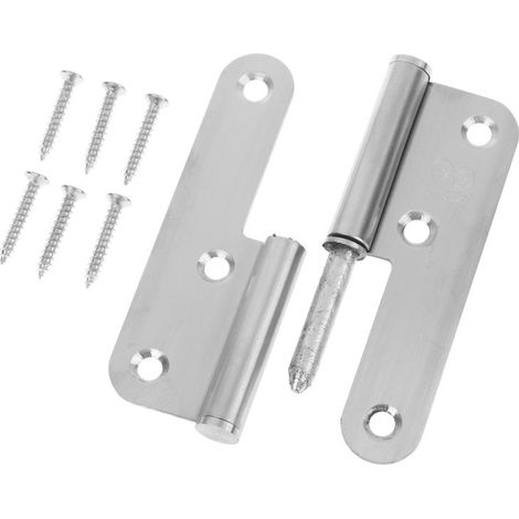 Sportello incernierato rimovibile in acciaio inox con angoli arrotondati, spessore 4 pollici (1/5)