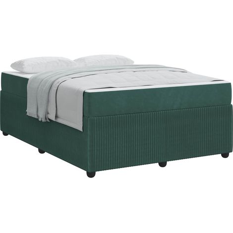 Maison Exclusive - Estructura de cama Verde oscuro 140 x 200 cm t (1/5)