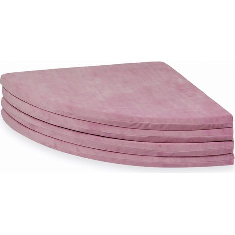 Spielmatte 160cm für Kinder, rund, faltbar, Velvet Soft, Pink (1/4)