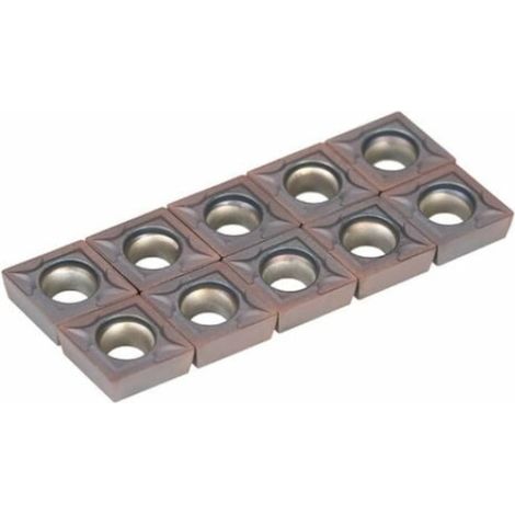 Plaquettes carbure CCMT09T304 VP15TF, lot de 10, 15 x 12 x 4 mm, argentées, outil de tournage pour métal (1/5)