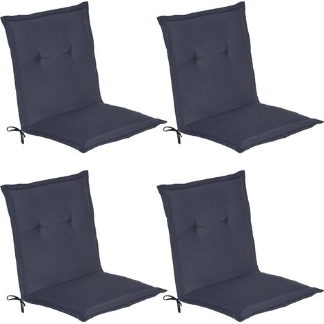 Beautissu 4er Set Niederlehner Auflage Loft NL 100x50x6cm	Dunkelblau
