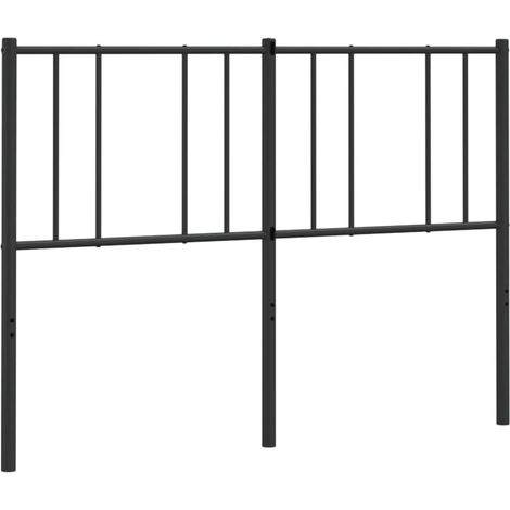 Cabecero accesorio para dormir mueble de dormitorio 135 cm metal negro TDL0202438