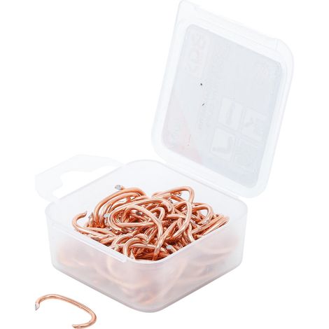 Bgs Technic – Jeu d'agrafes nez de cochon 100 pcs – Acier P-782 finition cuivre – Pour sièges voitures anciennes – Accessoire outil mécanicien