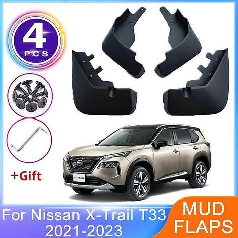 4x Schmutzfänger vorne und hinten für Nissan X-Trail XTrail Rogue T33 20212023 Kotflügel-Spritzschutz Schmutzfänger Radschutz Zubehör--