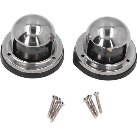 2 pièces feux d'ancre de bateau abat-jour en acier inoxydable IP66 résistant à l'eau 112.5° LED navigation marine 12VDC (1/5)