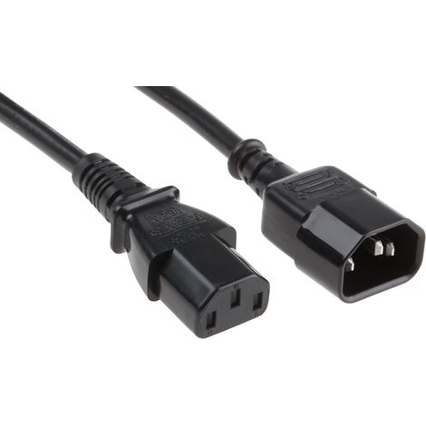 Câble d'alimentation, Noir, Connecteur C13, IEC vers C14, CEI, 10m ( Prix pour 1 )