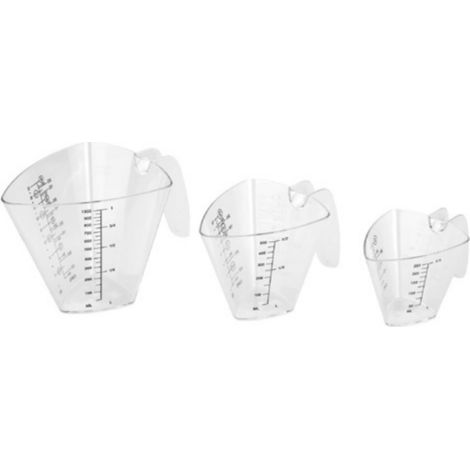 Accessoire de cuisine Lacor 3 verres doseurs triangulaires 250 500 1000ml