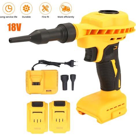 Souffleur de feuilles sans fil – Souffleur de feuilles électrique portatif 18 V avec 2 batteries de 2,0 Ah et chargeur rapide – Léger pour terrasse, pelouse, cour, nettoyage de terrasse (1/5)