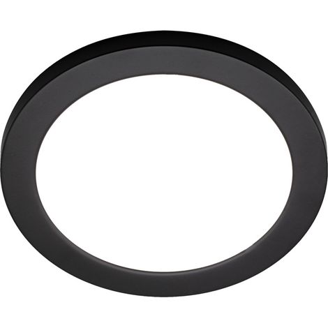 Litecraft Darly Ceiling or Wall Light Large Flush 18 Watt LED Fitting - Satin Black (1/5)