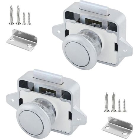 2er-Set Druckknöpfe für Wohnmobile 14 bis 16, Druckknopf-Verriegelung mit Metallknopf-Verschlusssystem, Türverschluss für Schränke, Wohnwagen, Schubladen, Möbel und Schränke (1/5)