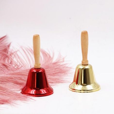 Décorations de Noël Calibre 6,5 cm Multicolore Père Noël Cloche en métal en fer Cloche à main du Père Noël (1/5)