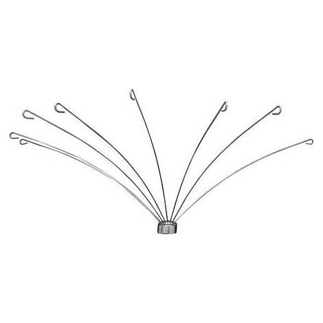 SUPPORTO CIRCOLARE PER TENDA DOCCIA Misura: 180 ° - Aste L. 76 cm