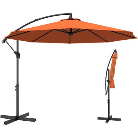 Outsunny 3 m Cantilever Parasol, Offset Outdoor Umbrella with Crank Handle (1/5)