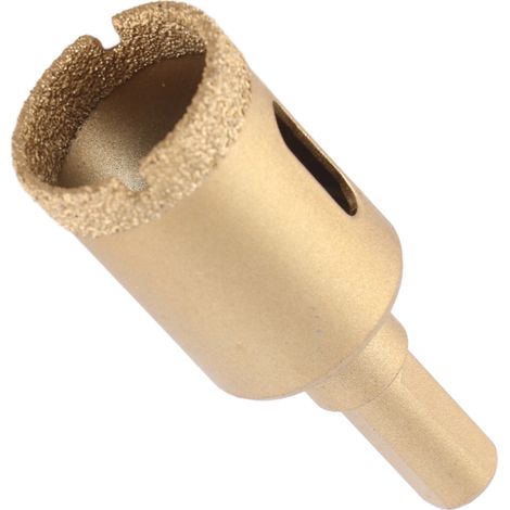 Foret diamanté brasé pour carottage, scie cloche, fraise creuse pour verre, carrelage, granit, marbre, porcelaine, 25 mm