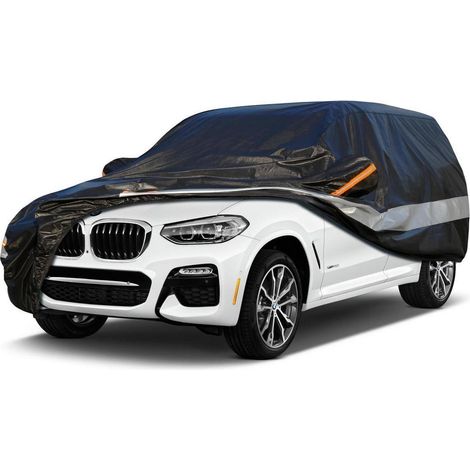 10-Schicht Autoabdeckung Wasserdicht Atmungsaktiv für BMW X3 (2011-2023) Schwarz (1/5)