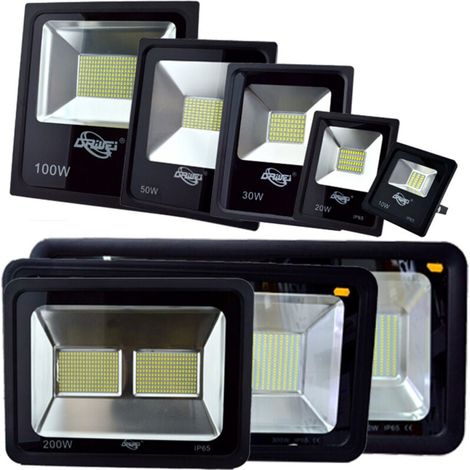 YMYNY Ultraheller LED-Fluter, wasserdichtes weißes Licht, Outdoor, Slim, IP66, 10 Watt