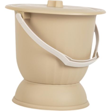 (Jaune) , urinoir de toilette, bassin de lit portable, urinoir avec couvercle et poignée, convient aux femmes, aux hommes, aux enfants. (1/5)