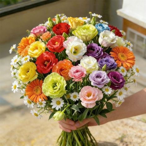 Lot Graines Jardin – Lisianthus Doubles 2000 + Camomille 2000 + Calendula 400, Fleurs Ornementales et Plantes Naturelles, Non-OGM (1/5)