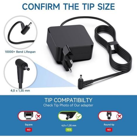 45W pour Ordinateur PC Portable 19V 2.37A AC Adapter Vivobook Flip 14 15 Zenbook UX303U UX305 UX305F UX305C UX410U ADP-45BW Z Notebo (1/5)