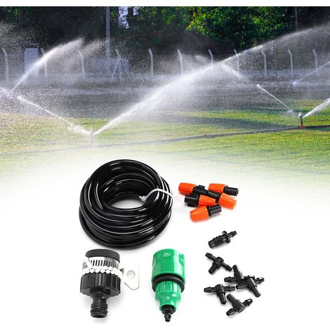 Système de micro-irrigation automatique, kit d'arrosage et accessoires pour jardin, parterre de fleurs, terrasse et pelouse