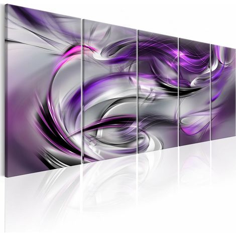 Tableau coup de vent violet - 200 x 80 cm (1/4)