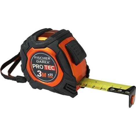 FISCHER DAREX - Mètre ruban pro autobloquant bi matière magnétique 3 m x 25