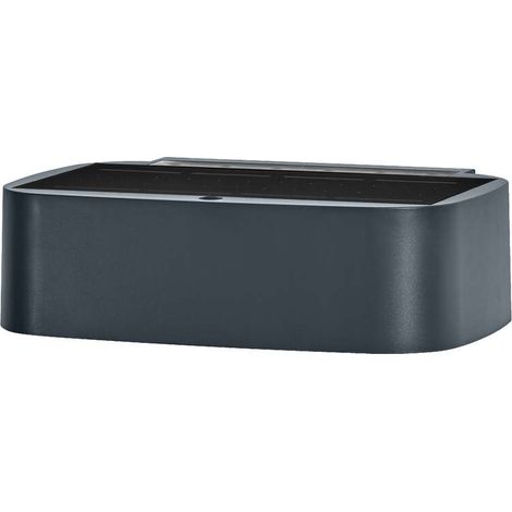 [GEBRAUCHT] B-Ware OSRAM Wandleuchte Außen Solar Updown 7,6W dimmbar warmweiß 3000K IP65 dunkelgrau (1/2)