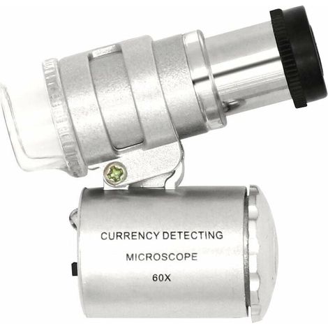 Mini Loupe Réglable LED 60X avec Détection de Devise (1/4)