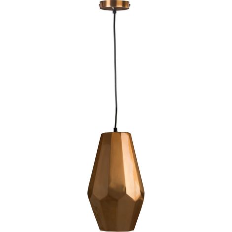 Interiors by Premier Aluminum Copper Finish Small Pendant Light, Pendant Light Shade, Easy Installation Ceiling Pendant