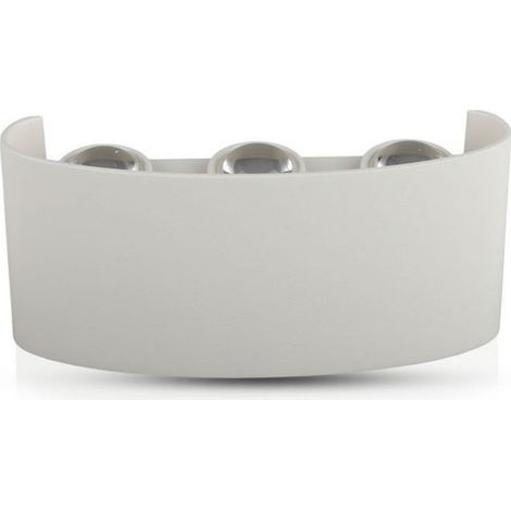 Applique Led Da Parete 6W Neutro 4000K Carcassa Bianca Doppio Illuminazione Up-Down IP54 SKU-218614 (1/5)
