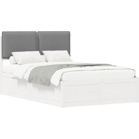 Bed Frame with Upholstered Headboard Light Grey 120 x 190 cm vidaXL (1/5)