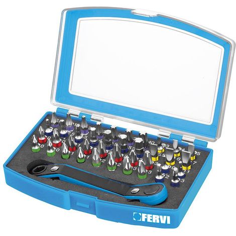 Serie von Sechskant-Schraubendreherbits Fervi 0402