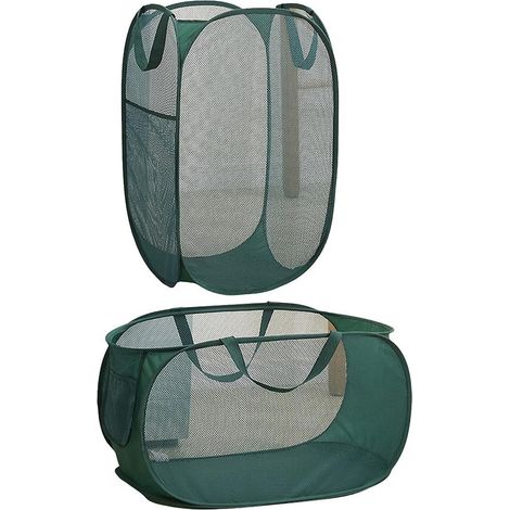 Panier à linge portable, panier de rangement pliable et creux pour vêtements sales avec poignée, panier de rangement ménager (1/5)