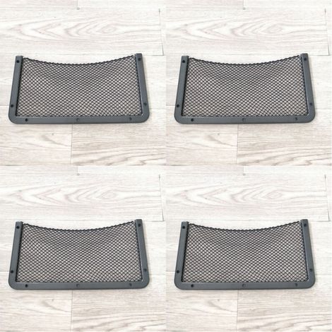 4 PCS Filet Rangement pour Voiture 41.5x21.5 CM Sac Pocket Organizer de Voiture pour Ustensiles/Camping-Cars/Bateaux/Maison Filet élastique (1/5)