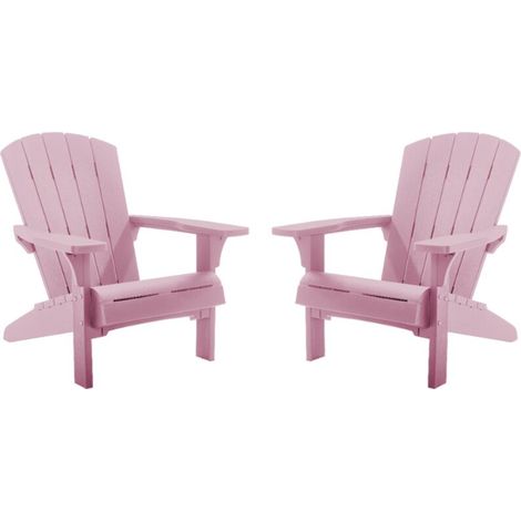 Fauteuil de jardin Adirondack - Lot de 2 - rose - KETER