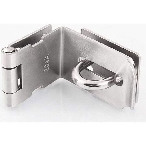 Boucles de loquet de porte à angle droit en acier inoxydable à 90 degrés,verrou coulissant,cadenas à cadenas lourd (1/5)