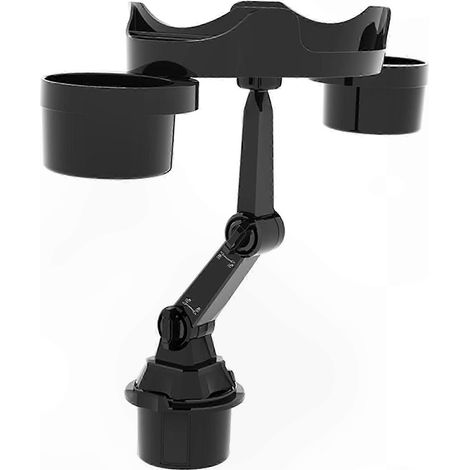 Support réglable pour voiture, plateau de nourriture avec support téléphone, bras pivotant 360°, fixation porte-gobelet, table portable pour repas en voiture, rotation complète, accessoire auto pratiq (1/5)