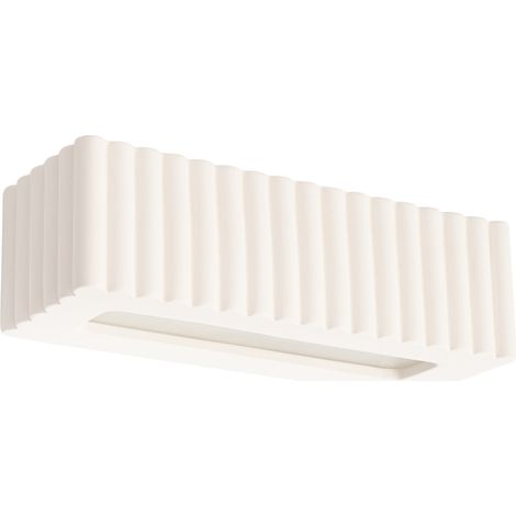 Lámpara de pared de cerámica blanca Rigata (1/2)